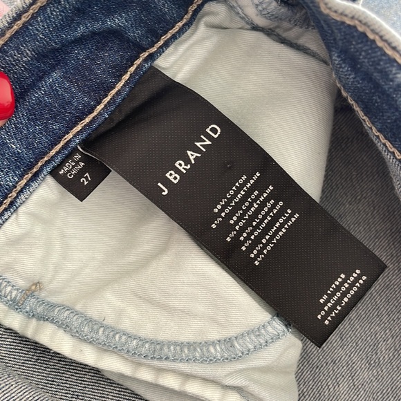 J Brand Distressed Skinny jean with Raw hem women’s size 27 - Picture 6 of 10